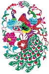 中华剪纸-孔雀争艳