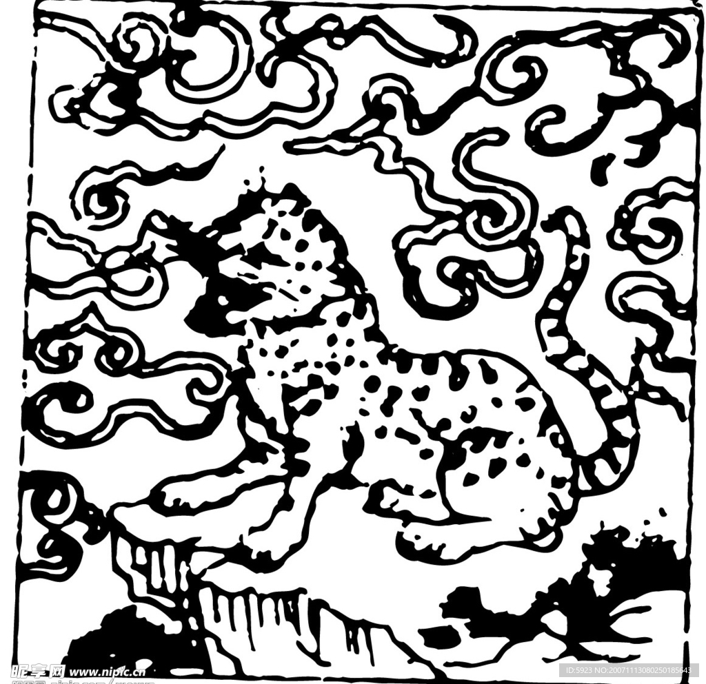 中国传统图案含春节门神