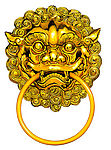 金色门锁