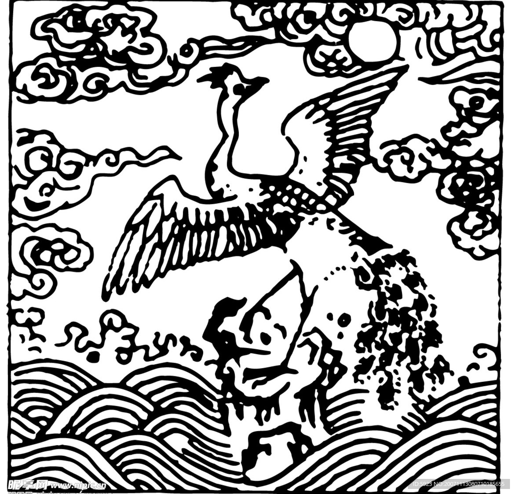中国传统图案含春节门神