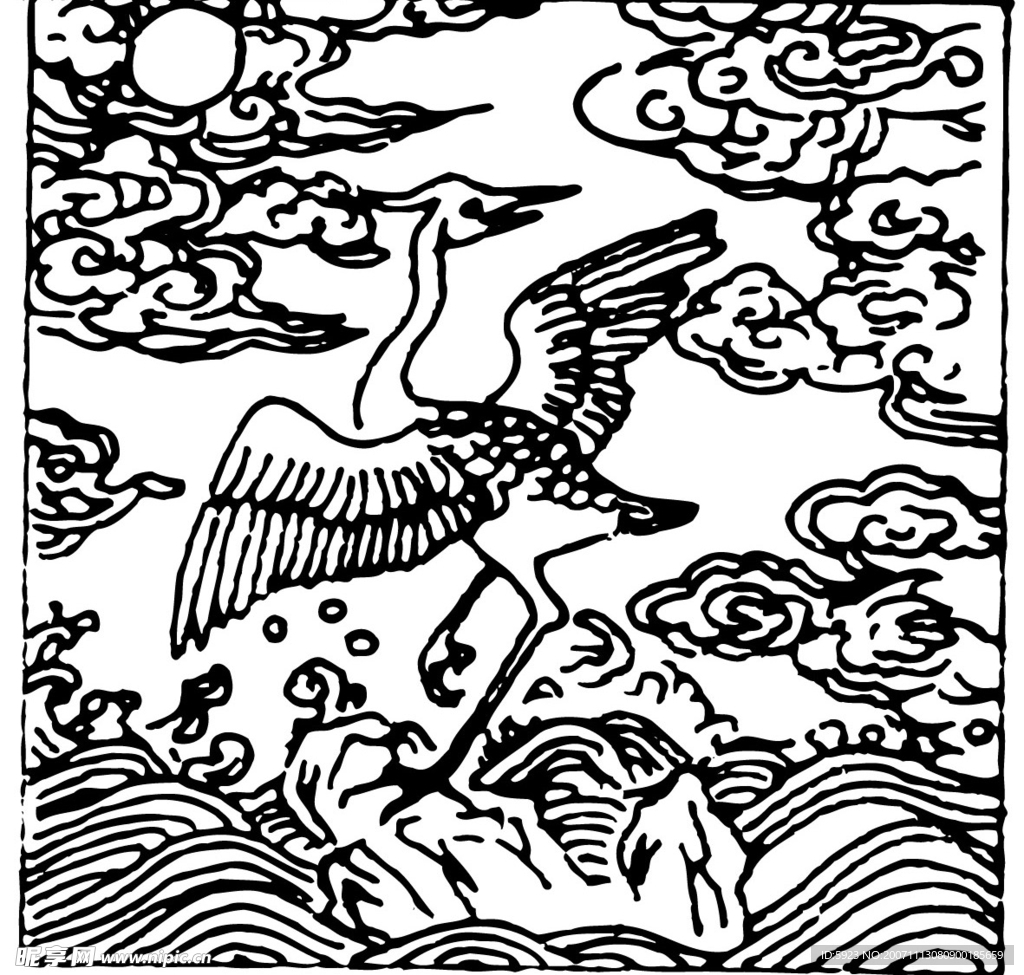 中国传统图案含春节门神