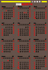2008日历模版