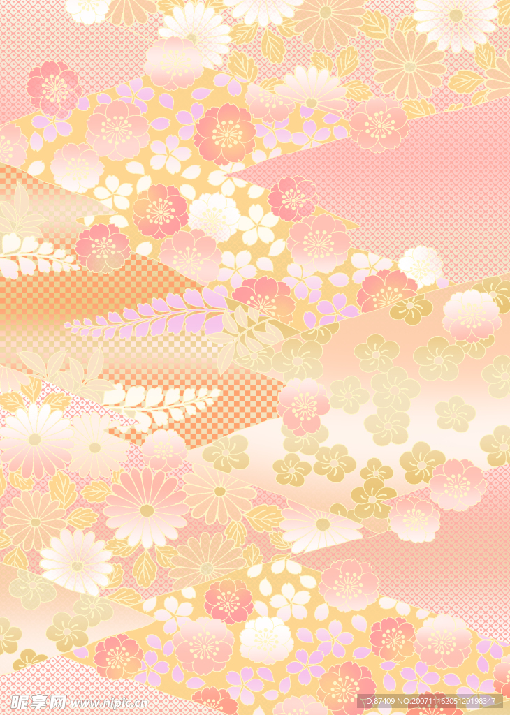 典雅梦幻花纹