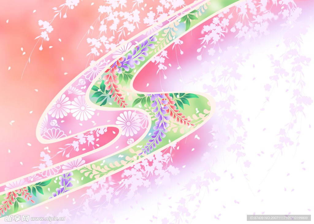 典雅梦幻花纹