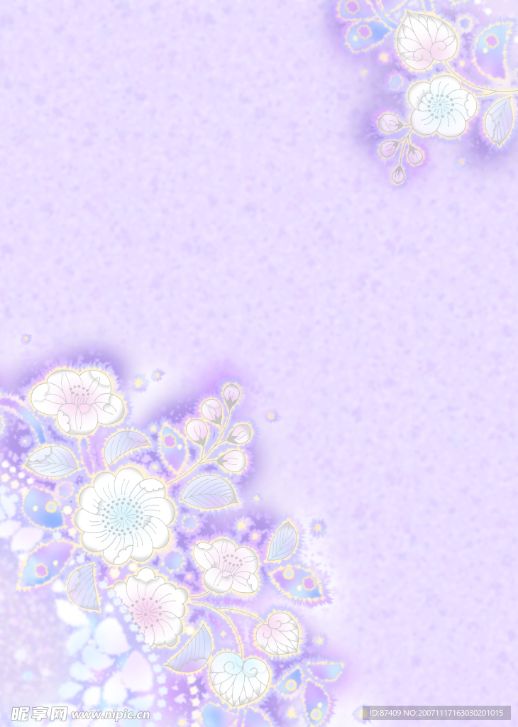 典雅梦幻花纹