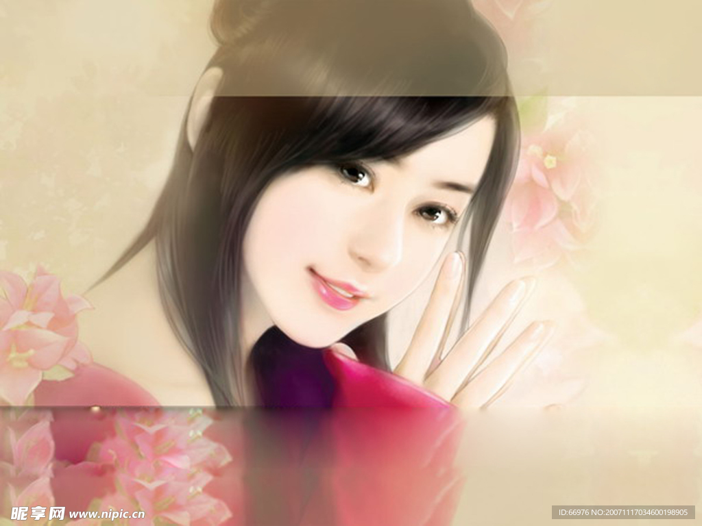 精品手绘美女