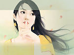精品手绘美女