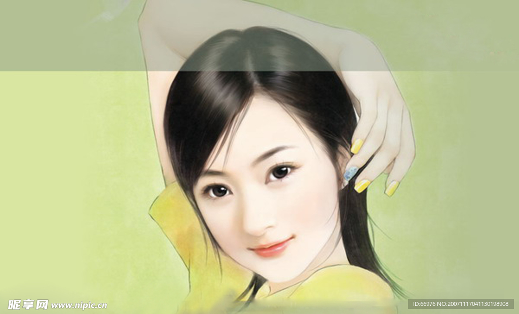 精品手绘美女
