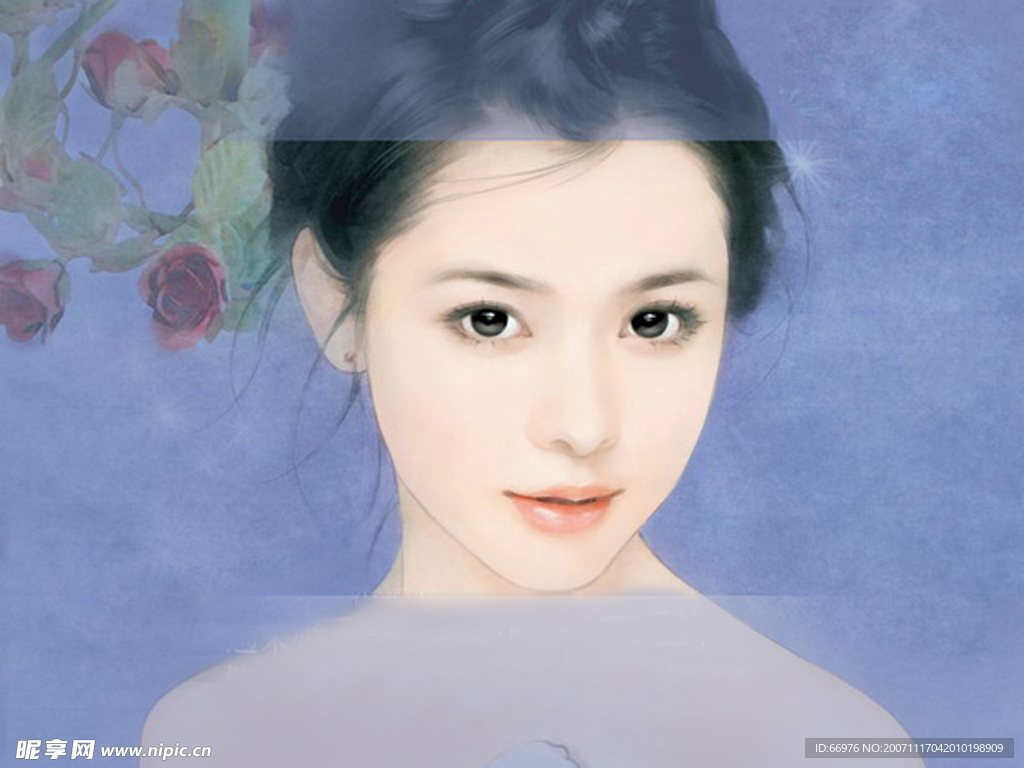 精品手绘美女