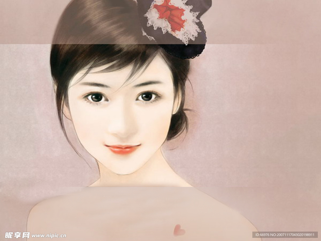 精品手绘美女