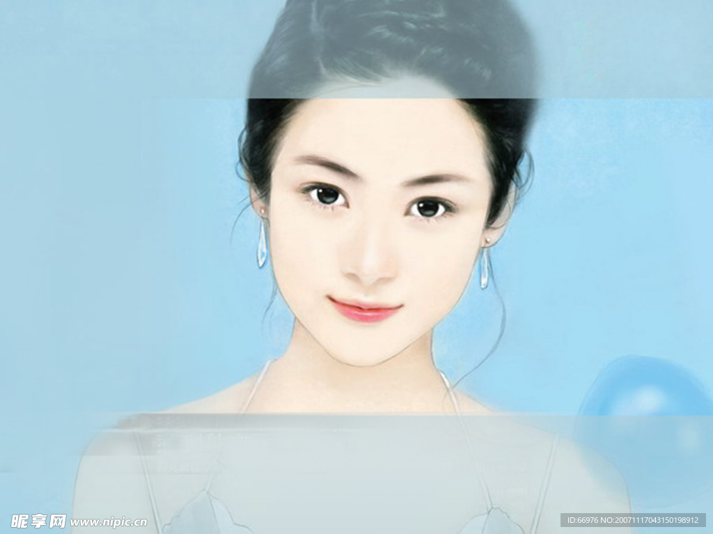 精品手绘美女