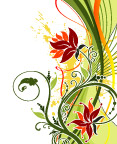 实用时尚花卉花纹矢量素材
