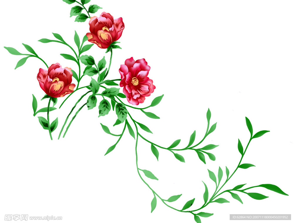 花卉 花 源文件 绿叶