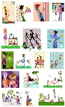时尚人物生活百态简笔画(精品)之一