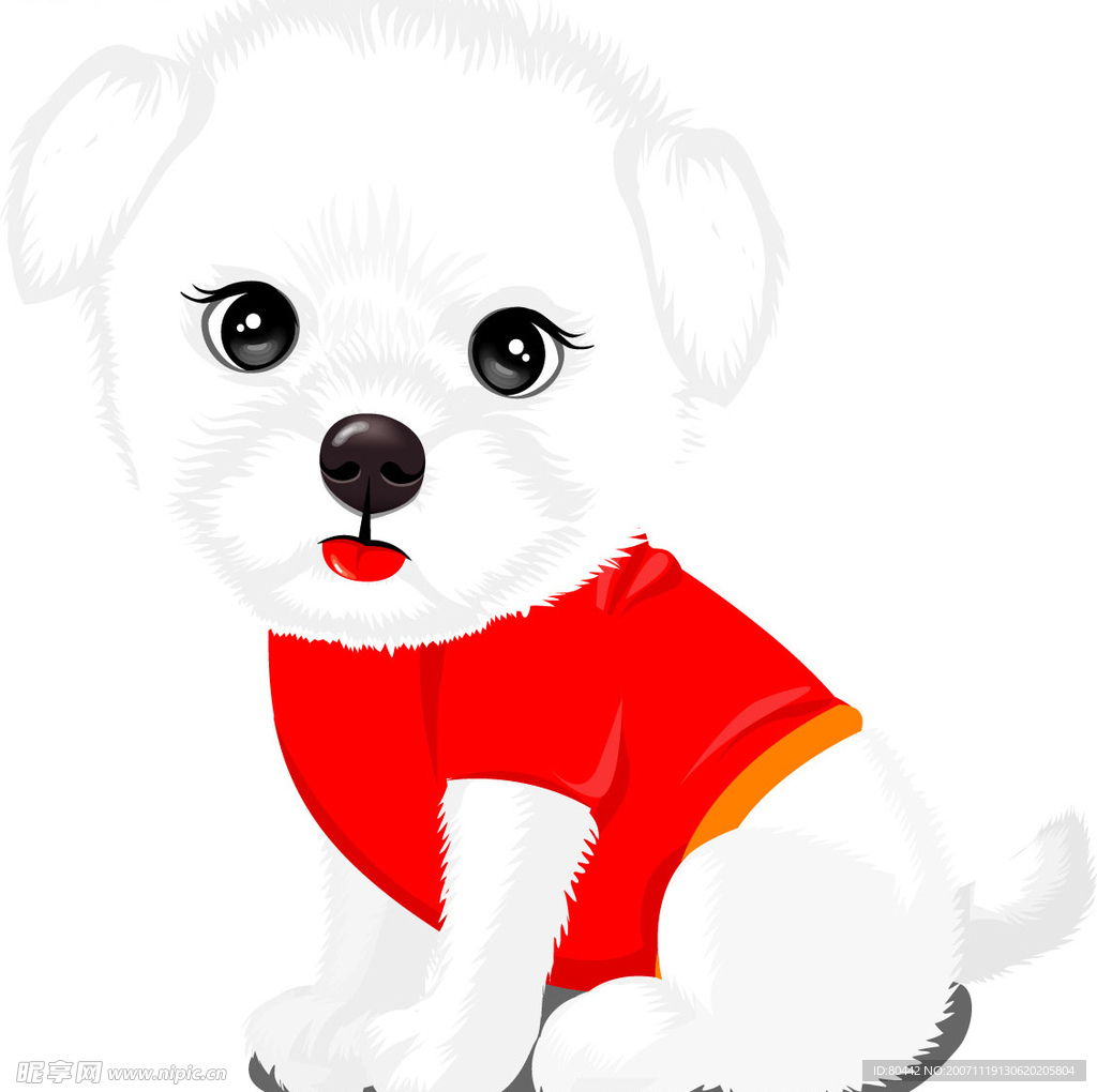 精美卡通小狗矢量图