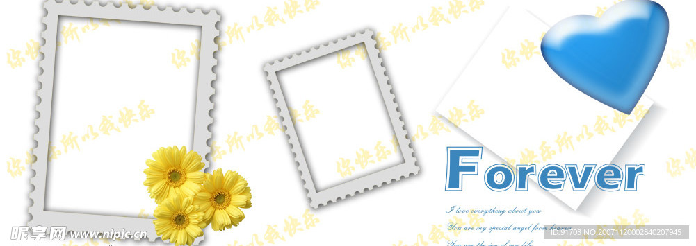 爱的天使相框设计