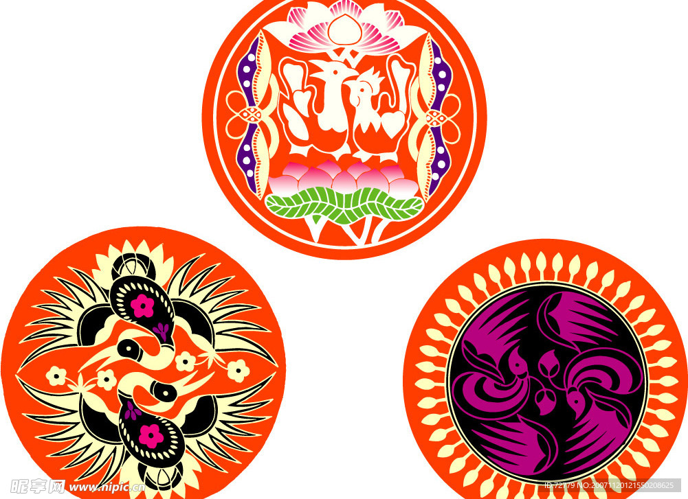 圆形花纹