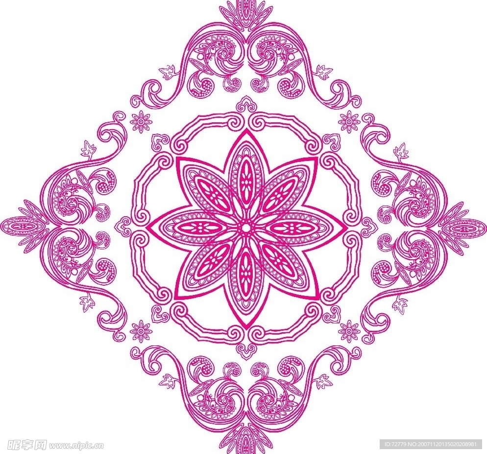 菱形花纹