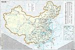中国铁路和水路交通图