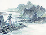 高清晰 山水水墨画