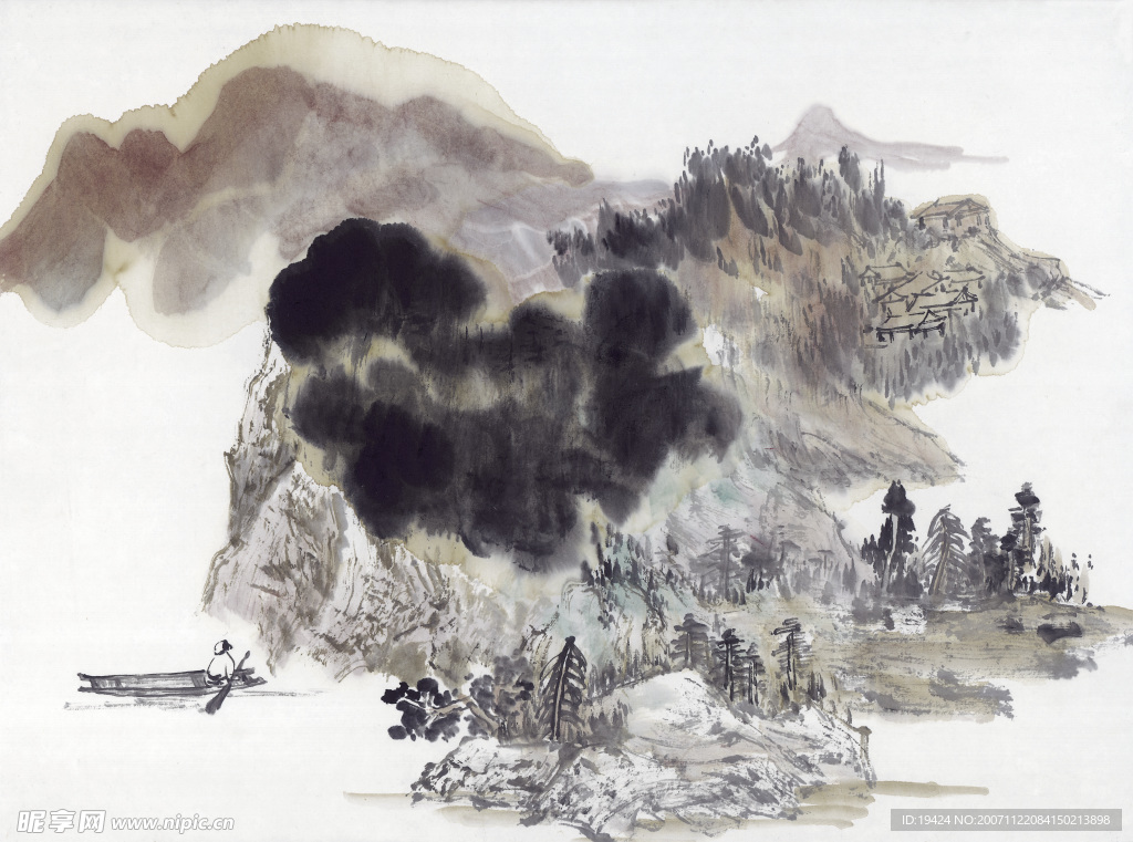 高清晰 山水水墨画