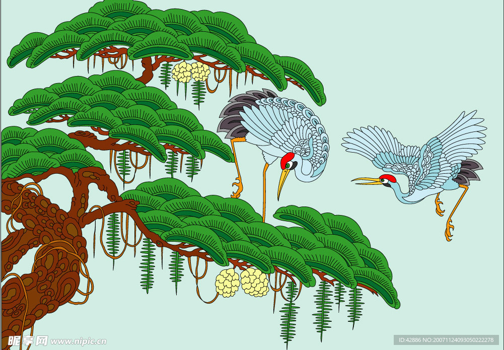 精品ICON矢量素材-白鹤