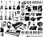 Go Media出品音乐乐器矢量素材