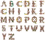 带花的字母