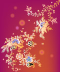 矢量时尚花纹花朵