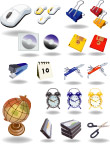 精品ICON矢量素材-鼠标闹钟