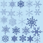 高像素的雪花画笔