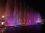 喷泉夜景