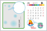 2008维尼小熊月历,台历 7月