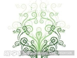 绿色时尚花纹素材