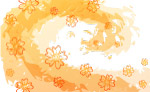 水墨矢量花草花纹.