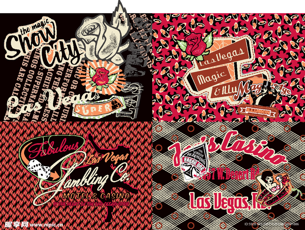 矢量潮流复古元素