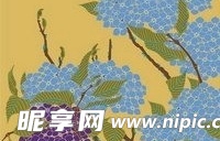 日本传统图案矢量素材27-花卉植物