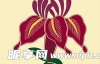 日本传统图案矢量素材29-花卉植物