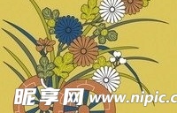 日本传统图案矢量素材48-花卉植物