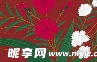 日本传统图案矢量素材56-花卉植物