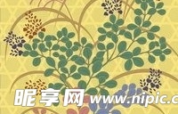 日本传统图案矢量素材60-花卉植物