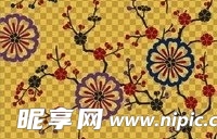 日本传统图案矢量素材70-花卉植物