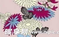 日本传统图案矢量素材47-花卉植物