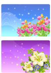 精美花卉 矢量图 底纹