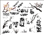 水墨花
