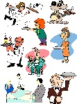 100个精选矢量卡通漫画人物