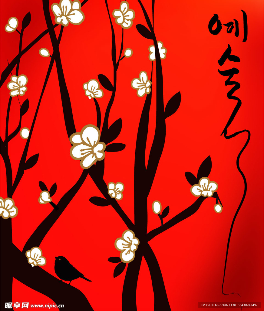 女性花纹矢量背景28