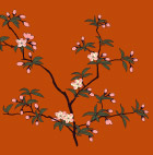 日本传统花卉植物图案矢量素材