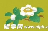 日本传统图案矢量素材79-花卉植物