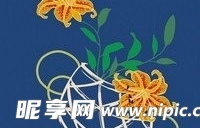 日本传统图案矢量素材83-花卉植物